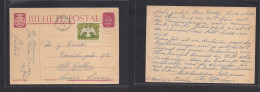 PORTUGAL - Stationery. 1953 (3 Apr) Lisboa - Switzerland, St. Gallen. Caravela $50 Stat Card + Adtl. Fine Used. XSALE. - Other & Unclassified