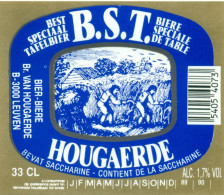 Oud Etiket Bier B.S.T. Hougaerde - Brouwerij / Brasserie Van Hougaerde Te Leuven - Bier