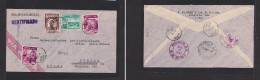 PERU. Peru - Cover - 1947 Lima To Switz Regsitr Air Maul Fkd Env, Air Cachet Nor Atlantico, Xf. Easy Deal. XSALE. - Peru