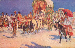 Scenic Postcard Painting Romeria Del Rocio M. Bertuchi - Ungheria