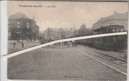 Wanfercée-Baulet  , La Gare  ( Fleurus )( Stoomtram , Tram Vicinal à Vapeur ) RARE édit :Louis Scavée - Fleurus