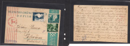 YUGOSLAVIA. 1942 (14 Nov) WWII. Dosnua - Germany, Postdam. Nazi Censor 1k Stat Card + 2 Adtls, Cds. XSALE. - Other & Unclassified