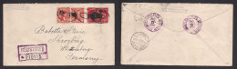 USA - Stationery. 1933 (11 Dec) Pittsburgh, PA - Germany, Shrozbeg, Wurttemberg. 2c Red Registered Multifkd Env Incl 9c  - Andere & Zonder Classificatie