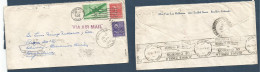 USA - Prexies. 1946 (30 July) Boulder, CO - Argentina, Buenos Aires (4 Aug) 40c Rate Multifkd Env. Nice Item. XSALE. - Sonstige & Ohne Zuordnung