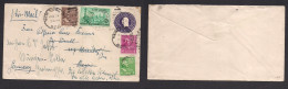 USA - Prexies. 1949 (Aug 29) NYC - Germany, Oberandorf, Bayern. 3c Lilac Stat Env + 4 Adtls. 30c Rate. Airmail, Fwded. X - Andere & Zonder Classificatie