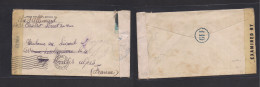 USA - Prexies. 1944 (Nov 7) S. Fco, CA - France, Haute Alpes. 5c Prexie Fkd Env With Contains + Dual Censorship Labels.  - Other & Unclassified