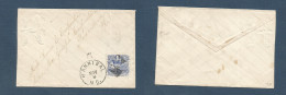 USA - Inland. C. 1870. Hanibal, Mo - Providence. 3c Trun 1869 Issue Fkd Embossed Romantic Envelope. XSALE. - Autres & Non Classés