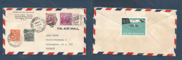 USA - Prexies. 1938 (28 Nov) LA, CA, Arcade - Germany, Charlottenburg. Air Multifkd Env At 11a Rate, Tied Cds + Comercia - Otros & Sin Clasificación