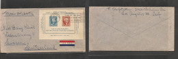 USA. USA Cover - 1947 LA To Switz Luzern Air Fkd Env Min Sheet,vf XSALE. - Other & Unclassified