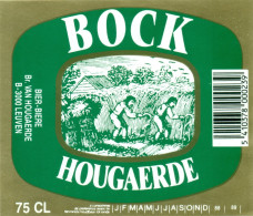 Oud Etiket Bier Bock Hougaerde - Brouwerij / Brasserie Van Hougaerde Te Leuven - Bière