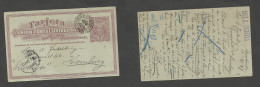 URUGUAY. 1897 (13 Nov) Mont - Germany, Hamburg (9 Dec) 3c Lilac Stat Card. Fine Used. XSALE. - Uruguay