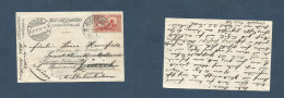 TURKEY. 1916 (7 May) Const - Switzerland, Zurich (17 June) Fkd Card, Fwded, Transited On Front. XSALE. - Autres & Non Classés