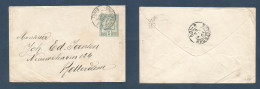 TUNISIA. 1894 (5 Jan) GPO - Netherlands, Rotterdam (10 Jan) Unsealed 5c Green Stat Envelope. Fine. XSALE. - Tunisie (1956-...)
