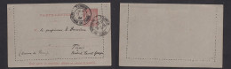 TUNISIA. 1904 (23 March) Tunis Local Usage. 10c Red / Bluish Stationary Lettersheet. Fine Used. XSALE. - Tunesien (1956-...)
