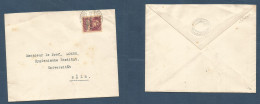 Switzerland - XX. 1924 (22 July) Soviet Nations. Geneva - Basel. Ovptd Issue. Fkd Env. Fine. XSALE. - Other & Unclassified