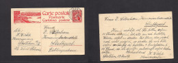Switzerland - Stationery. 1927 (27 Jan) Stallikon - Germany, Stuttgart. 20c Red Illustr Rigi Stat Card. Fine Used. XSALE - Other & Unclassified