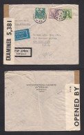 SWEDEN. 1943 (3 Feb) Stockholm - USA, NYC. Air British Censor Multifkd Env, Out Of Nazi Control. Fine. XSALE. - Sonstige & Ohne Zuordnung