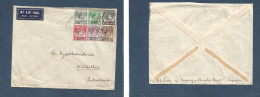 STRAITS SETTLEMENTS SINGAPORE. 1946 (7 Nov) BMA. Sing - Switzerland, Winterthur. Air Multifkd Env At 50c Rate, Tied Cds. - Singapour (1959-...)