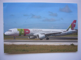 Avion / Airplane / TAP - AIR PORTUGAL / Airbus A 321 / Size : 12X18cm - 1946-....: Modern Era