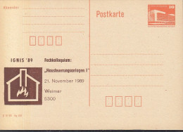 DDR PP 19 II, Ungebraucht, IGNIS '89, Fachkolloquium Hausfeuerungsanlagen, Weimar, 1989 - Privatpostkarten - Ungebraucht