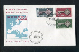 "ZYPERN" 1968, Mi. 307-309 FDC (R1223) - Covers & Documents