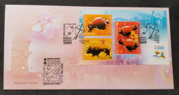 Singapore Year Of The Ox 2009 Lunar Chinese Zodiac (FDC) *Hong Kong O/P - Singapur (1959-...)