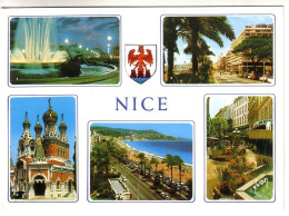 Nice La Fontaine Place Masséna, Le Casino Hôtel Ruhl Méridien, La Cathédrale Orthodoxe Russe, La Promenade Des Anglais - Sonstige & Ohne Zuordnung