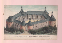 CPA - 89 - Saint-Fargeau - Le Château XIIe Siècle (vu à Vol D'oiseau) - Gravure Colorisée - Circulée En 1907 - Saint Fargeau