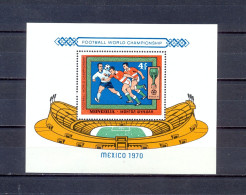 MONGOLIA - MNH - FOOTBALL WORLD CHAMP IN MEXICO 1970. -  MI.NO.BL 22 - CV = 3,5 € - 1970 – Mexique