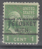 USA Precancel Vorausentwertungen Preo Locals Michigan, Petoskey 729 - Preobliterati