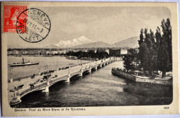 SUISSE - GENEVE - Pont Du Mont-Blanc Et île Rousseau - Genève