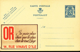 BELGIUM PPS 50C BLUE "SCEAU D'ETAT" SBEP PUBLIBEL 494 UNUSED - Werbepostkarten