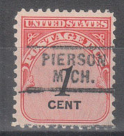 USA Precancel Vorausentwertungen Preo Locals Michigan, Pierson 729 - Precancels