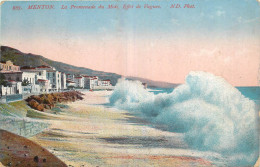 06 - MENTON - LA PROMENADE DU MIDI - EFFET DE VAGUES - ND Phot. - 867 - Menton