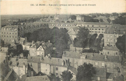 72 - LE MANS - VUE PANORAMIQUE VERS LE LYCEE ET SAINT VINCENT - Imp. Phot. A Dolbeau Le Mans - 100 - Le Mans