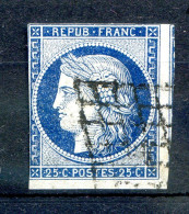 060524 TIMBRE FRANCE N° 4a   Marges Courtes  1 Voisin - 1849-1850 Cérès