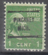 USA Precancel Vorausentwertungen Preo Locals Michigan, Pinckney 713 - Préoblitérés