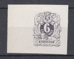 ESSAI / ÉPREUVE D'UN 6 CENTIMES (PEU COURANT)   NON ADOPTÉ - 1869-1888 Lion Couché (Liegender Löwe)