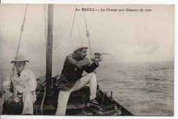Carte Postale Ancienne Brésil - La Chasse Aux Oiseaux De Mer - Pistolet à Crosse - Altri & Non Classificati