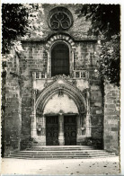 CPSM Dentelée 10.5 X 15 Isère SAINT CHEF (8) L'Eglise Porte Occidentale (XVme Siècle)  "photographie Véritable" - Saint-Chef