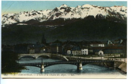 CPA 9 X 14 Isère GRENOBLE  L'Isère Et La Chaîne Des Alpes - Grenoble