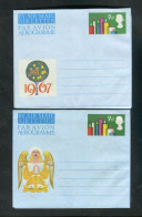 "GROSSBRITANIEN" 1967, Luftpostfaltbriefe Mi. LF 20/01 Und LF 20/02 "Weihnachten" ** (R1230) - Entiers Postaux