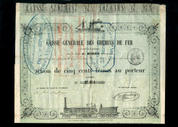 T-FR Caisse Générale Des Chemins De Fer 1856 - Ferrocarril & Tranvías