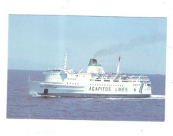 POSTCARD   SHIPPING  FERRY   AGAPITOS LINES PANAGIA EKATONTAPILIANI    PUBL BY RAMSEY POSTCARDS - Ferries
