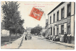 Cpa...Marigny-le-Chatel...(aube)...rue Du Bourg D'eau...1910..."hotel Café De La Poste"...animée... - Otros & Sin Clasificación