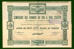 T-FR Chemins De Fer à Voie Etroite Et Tramways à Vapeur Du Tarn 1899~ - Spoorwegen En Trams