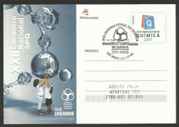 Portugal Entier Postal Année Internationale De La Chimie Cachet Braga 2011 Postal Stationery Int. Year Of Chemistry Pmk - Entiers Postaux