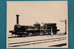 Grande Photo Locomotive PO 345 Chemin De Fer Du Centre Puis Paris Orléans Train Gare Cheminot Loco Vapeur SO France 120 - Trenes