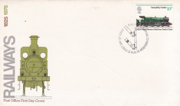 GB Engeland 1975 FDC  Sc#751 Yvert 762 Stockton - Darlington First Steam Passenger Railway Train Edingburgh - Trenes