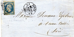 Paris - LAC Affr N° 14B (util° 26/08/1863, Tardive, Fin Des Losanges) Obl Los CS Romain  Tàd Type 1529 C1(60)C1 - 1849-1876: Période Classique